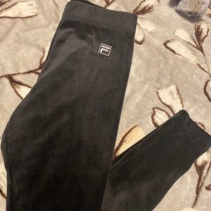 black velvet fila leggings